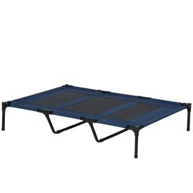 48" x 36" Elevated Breathable Dog Bed w/ Carry Bag Dark Blue (Color: Dark Blue, size: 920x235x100 mm)