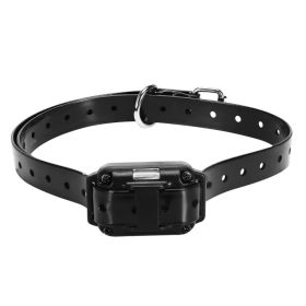 Dog Training Collar Receiver IP67 Waterproof Dog Bark Shock Collar Accessories Adjustable Belt (Color: Black)
