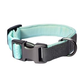 PETMARVEL Heavy Duty Solid Dog Collar Neoprene Padded 1 In Wide (Color: Mint Green, size: small)