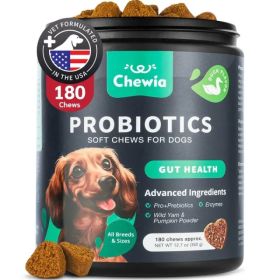 Probiotics For Dogs Gut Health Digestion Immunity Yeast Balance Itchy Skin Allergies Support Dog Probiotic Chews With Digestive Enzymes For Gut F (Quantity: 1pcs)