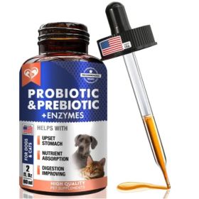 Probiotics Prebiotics With Enzymes For Dogs And Cats Digestive Gut Flora Health Pet Food Supplements (Quantity: 1pc)