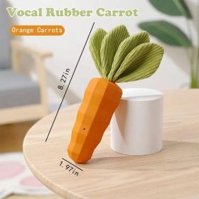 Rubber Carrot Dog Toy For Chewing Dogs, For Training And Cleaning, Durable Interactive Toy For Puppies And Medium-sized Dogs (Quantity: 1pc)