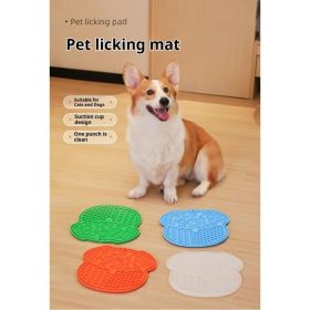Lick Mat For Dogs And Cats Dog Slow Feeder Mat With Strong Suction (Color: Green)